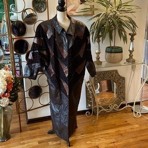 Vintage leather & Suede Coat.